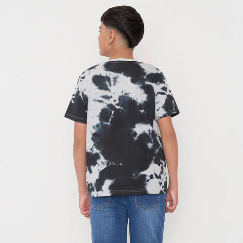 Polera Niño Mc Fullprint Negro Tie Dye Corona