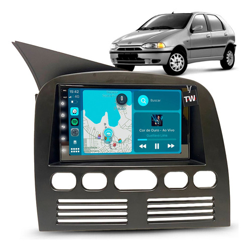 Multimídia Carplay Android Auto Gps Fiat Palio G1 1996/2002 Cor Fiat Palio 2001
