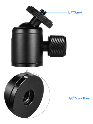Mini Adaptador De Cabeza De Trípode De Metal Con Cabeza Esfé