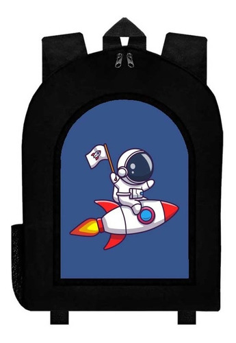 Mochila Negra Astronauta A107