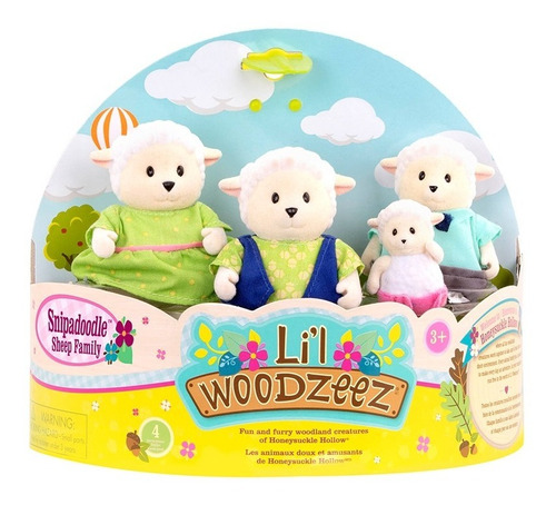 Lil Woodzeez 6159 Set Familia De Ovejas X4 Figuras Animales