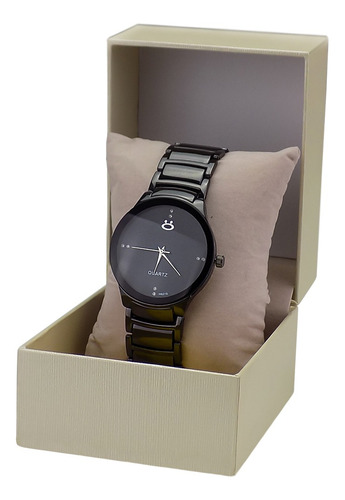 Kit Relógio Feminino Orizom Original Preto Caixa