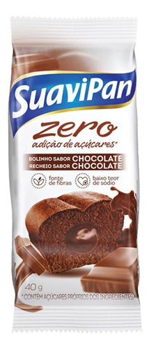 Mini Bolo Zero de Chocolate Suavipan 40g