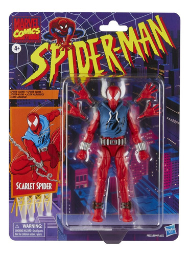 Figura De Acción Marvel Legends Retro Scarlet-spider Hasbro