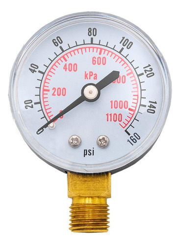 Manômetro Druck 1100 Kpa 160 Psi 1/4 Caixa Aço - Druck