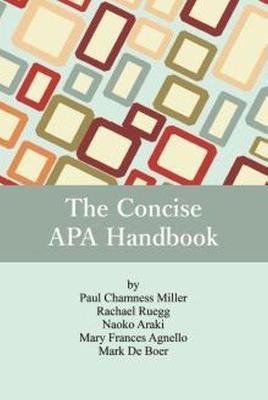 Libro The Concise Apa Handbook - Paul Chamness Miller