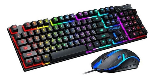 Kit Teclado Mouse Gamer Retroiluminado Gaming Usb En Español