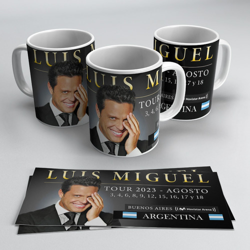 Taza De Cerámica Luis Miguel Argentina 2023  Con Caja 