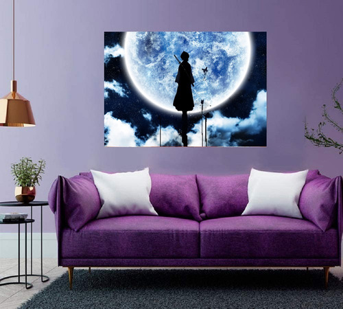 Cuadro Metalico Bleach, Luna, Noche, Anime, Lamina, 40x60cm