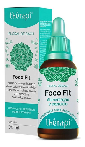 Floral De Bach Thérapi Foco Fit + Hábitos Saudaveis - 30ml Sabor Natural
