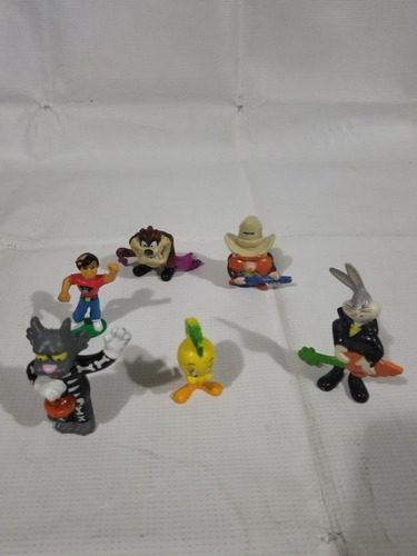 Lote De 6 Figuras 4 Rockeros  Looney Tunes Coleccionables 