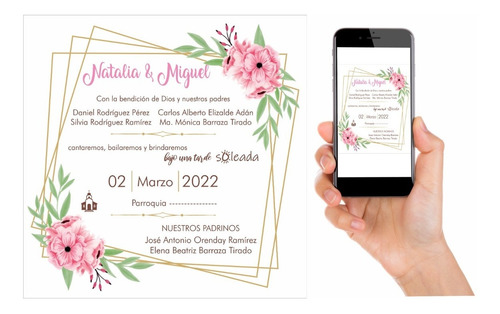 Invitación, Plantilla, Boda Vintage, 