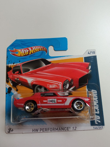 Hot Wheels 70 Camaro Performance  Tarjeta Corta 2012