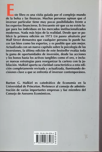 Un Paseo Aleatorio Por Wall Street - Malkiel - Alianza