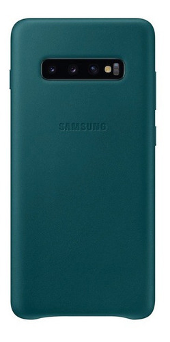 Leather Cover Galaxy S10 Plus Verde Case De Cuero Original