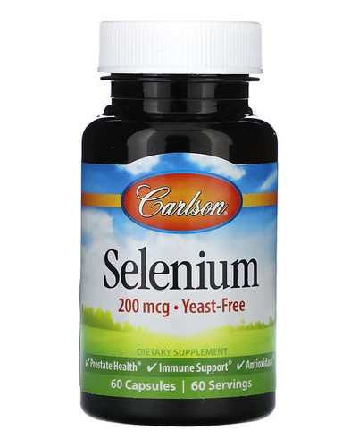 Carlson Labs Selenio 200 Mcg Yeast Free, 60 Cápsulas Sfn