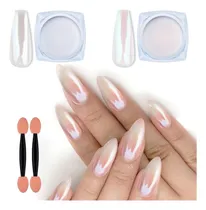 Comprar Polvo De Uñas Artdone, Cromado, Perla Blanca Y Perla Roja, T