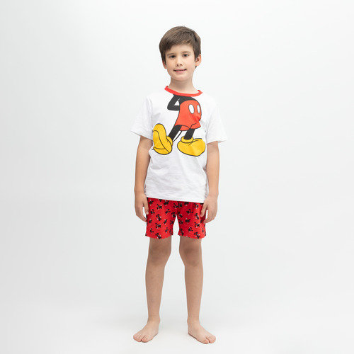 Pijama Niño Mickey Kid Face Rojo Disney