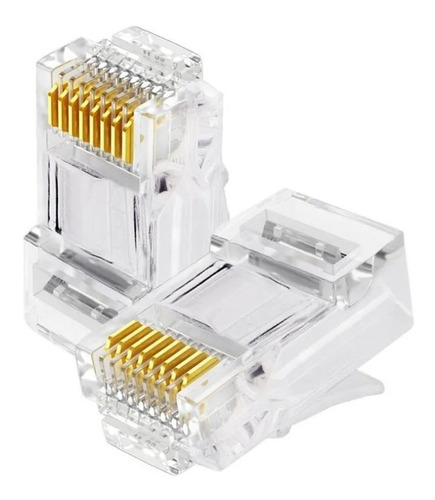 100 X Conector De Rede Rj45 Macho Cat5e Storm