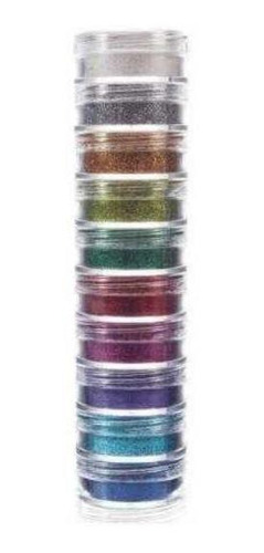 Kit Glitter Torre 10 Cores 4 Gramas Cada Color Make