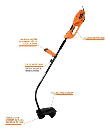 Truper DES-1000 color negro y naranja 127V 1000W 14" de diámetro de corte