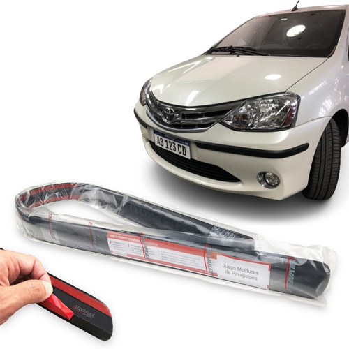 Protectores Bandas Paragolpes Kit Toyota Etios 4p 2014/2017