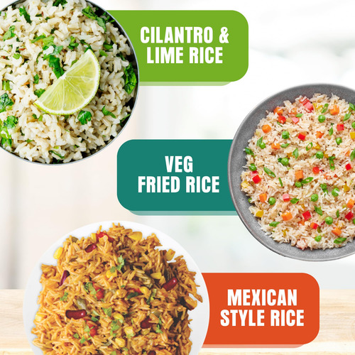 Arroz Para Microondas Variado 3 Sabores Listo En 90 Seg