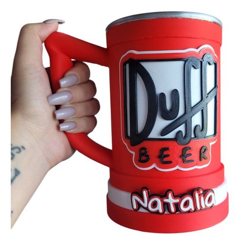 Vaso Jarra Chopp Duff Beer 500ml Rojo