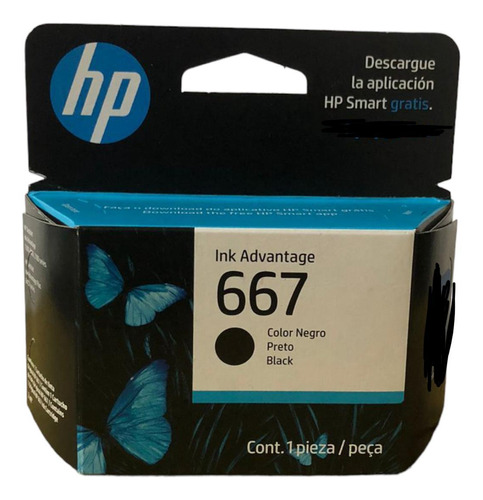 Cartucho Hp 667 Bk 3ym79al