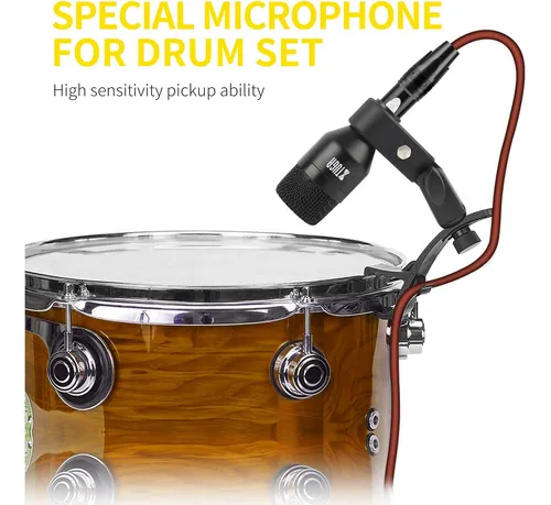 Xtuga Di7 Kit 7 Micrófonos Dinámicos Para Batería Y Voces