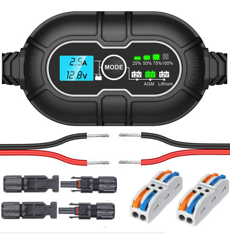 Controlador De Carga Solar Inteligente Mppt De 10a, Reg...