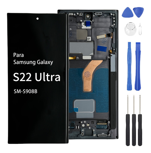Pantalla Display Touch Oled Con Marco Para Samsung S22 Ultra