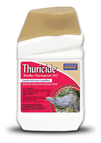 Insecticida Bonide De 16 Onzas, Modelo Thuricide Bt 803