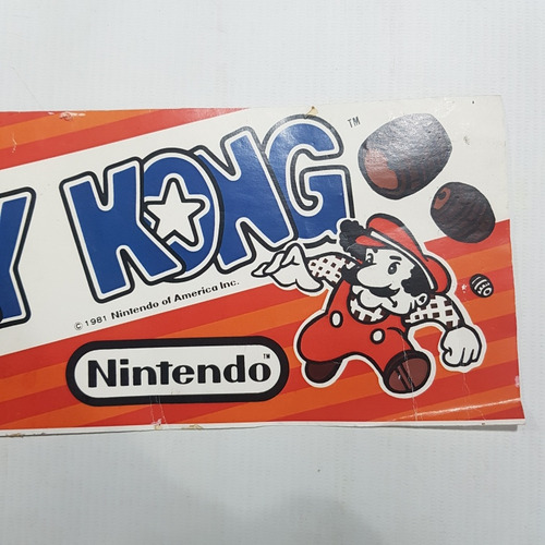 Imagen 3 de 5 de Nintendo Donkey Kong Antiguo Cartel Autoadhesivo Mag 59396
