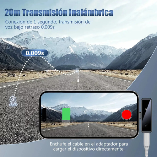 Micrófono Inalámbrico Lavalier Solapa Para iPhone Y Android