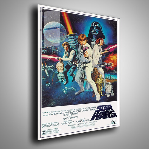 Cuadro Metalico Starwars Cartel Cine Peliculas Arte 40x60