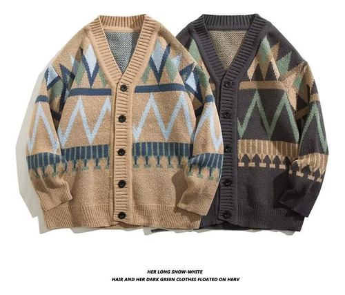 Cárdigan De Punto Con Frente Abierto Para Hombre, Estilo Per