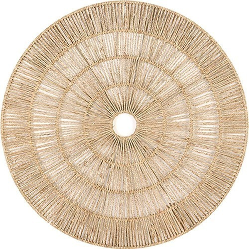 Adorno De Parede Em Fibra Natural Mart Quadro Abstrato Decor Cor da armação Creme