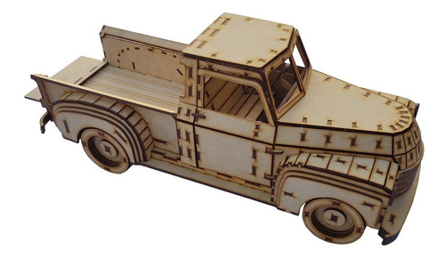 Imagen 2 de 9 de Rompecabezas 3d Camioneta Chevrolet Pickup 1948 Maqueta Flex