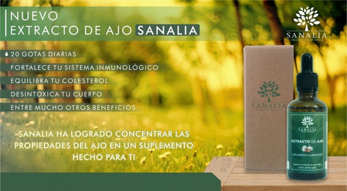 Imagen 6 de 6 de Extracto De Ajo Sanalia, Antioxidantes Y Nutrientes