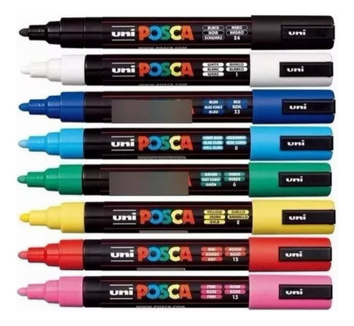 Rotuladores Posca Plumones 8 Colores 5 M Pc