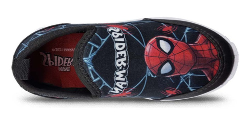 Imagen 2 de 2 de Zapatilla Elastizada Con Luz Spiderman Marvel 1310