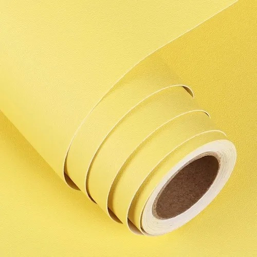 Papel Tapiz Adherible Textura Amarillo 10m X 45cm Tp142