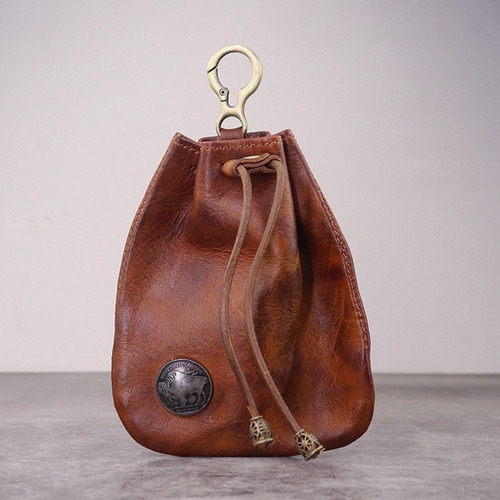2025 Monedero Vintage For Mujer, Frotado A Mano, Con Hojas