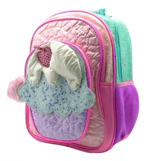 Mochila Escolar Delicious 16´´ Pulgadas Espalda Cresko Color Rosa