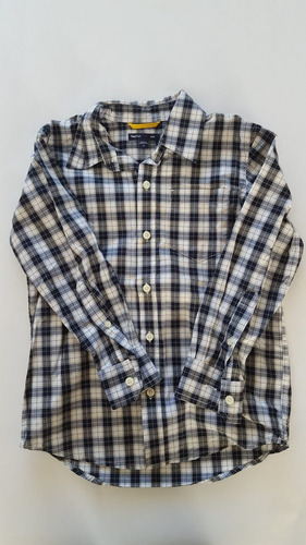 Camisa De Niño Escocesa Manga Larga. Gap Talle S