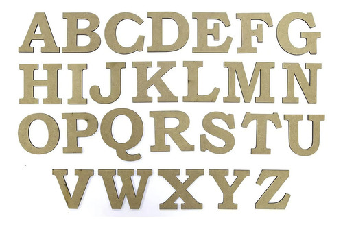 Formitas Formas Madera Mdf Letras Tipografia Recta 20cm X5 U