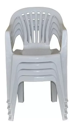 Conjunto Mesa Quadrada Bela Vista + 4 Cadeiras em Plastico Branca