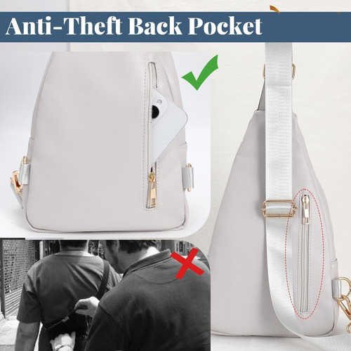 Riñonera Cruzada De Pu Para Mujer, Mochila De Viaje