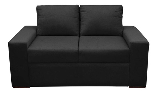 Imagen 2 de 2 de Sofa Chicago 2 Puestos Tela Negro